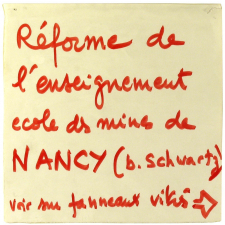 Réforme de l'enseignement école des mines de Nancy.