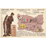 Émulsion Scott - Débilité générale, croissance, dentition, bronchite, rachitisme - Département de l'Oise - 405.971 habitants - Chef-Lieu : Beauvais - Sous-préfectures : Compiègne, Senlis.