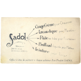 Buvard publicitaire. Produits Sadol.
