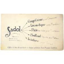 Buvard publicitaire. Produits Sadol.