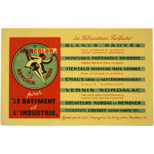 Buvard publicitaire. Norcolor pour le bâtiment et l'industrie.