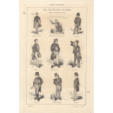 Les Collégiens de Paris. Carte d'échantillon. Études physionomiques faites dans la cour de la Sorbonne.