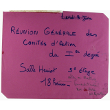 Réunion générale des Comités d'Action du Ier degré.