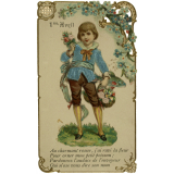 Image à collectionner. Portrait d'enfant. 1er Avril.