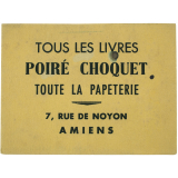 Buvard publicitaire. Poiré Choquet - Amiens.