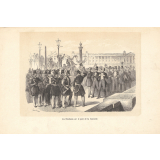 Les étudiants sur le pont de la Concorde.