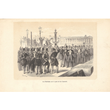 Les étudiants sur le pont de la Concorde.