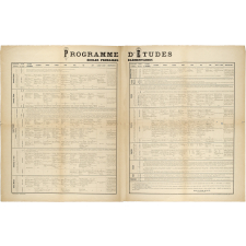 Programme d'Etudes, Ecoles primaires élémentaires.