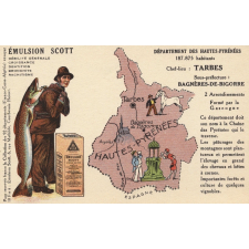 Émulsion Scott - Débilité générale, croissance, dentition, bronchite, rachitisme - Département des Hautes-Pyrénées - 187.875 habitants - Chef-Lieu : Tarbes - Sous-préfecture : Bagnères-de-Bigorre.