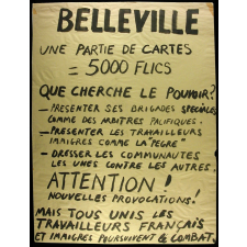Belleville - Une partie de cartes = 5000 flics.