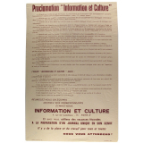Proclamation Information et Culture.