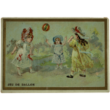 Carte réclame. Jeu de ballon.