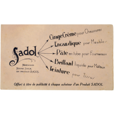 Buvard publicitaire. Produits Sadol.