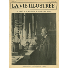 M. Marcelin Berthelot dans son laboratoire de Meudon. Le Jubilé de M. Berthelot au Collège de France.