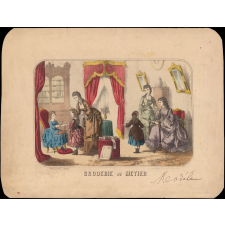 Broderie au métier.