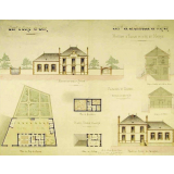 Maison d'Ecole mixte en Mairie. Commune de la Chapelle-du-Noyer. Département d'Eure-et-Loir. 