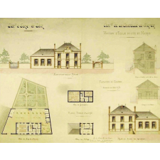 Maison d'Ecole mixte en Mairie. Commune de la Chapelle-du-Noyer. Département d'Eure-et-Loir. 