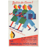 Buvard publicitaire. Rentrée des Classes! Fiers de leurs stylos...