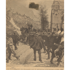La manifestation des étudiants sur le Boulevard Saint-Michel (3 juillet 1893).