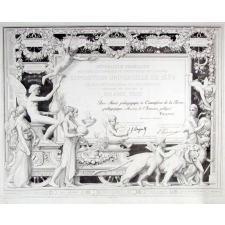 Exposition Universelle de 1889. Le jury international des récompenses décerne un diplôme de Grand Prix.