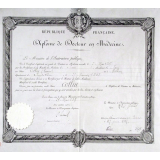 Diplôme de Docteur en Médecine.