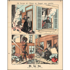 Tableaux muraux. 34 Leçons de Choses en Images sans paroles en tableaux muraux à raconter par les Petits. 21- Le feu. 22- La poste