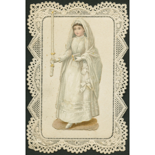 Image religieuse. Image de communion. Communiante. 