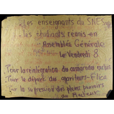 Pour la réintégration des camarades exclus.