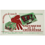 Buvard publicitaire. Savonnerie de la Croix-Rouge.