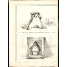 Il s'arrache les cheveux pour avoir oublié d'emporter les diamants de la Couronne. Portrait refusé à l'exposition de 1848.