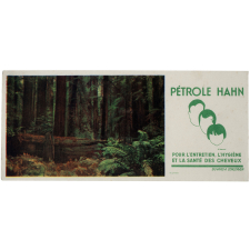 Buvard publicitaire. Pétrole Hahn. Forêt. 