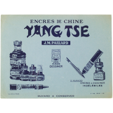 Buvard publicitaire. Encres de Chine Yangtse.
