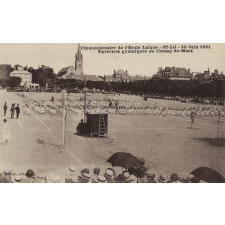 Cinquantenaire de l'Ecole Laïque - St-Lô - 28 juin 1931 - Exercices gymniques au Champ-de-Mars.