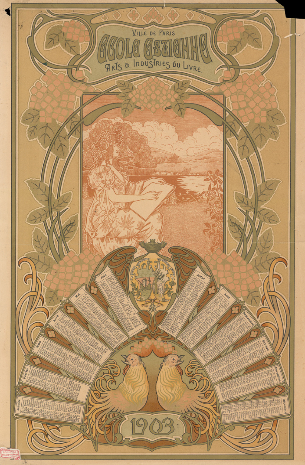 Ecole Estienne. Arts et Industries du Livre. Ville de Paris. 1903.