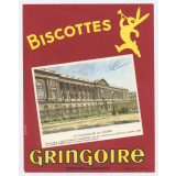 Buvard publicitaire. Biscottes Gringoire. La Colonnade du Louvre