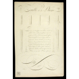 Modèle d'écriture. Taille de la Plume. 