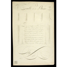 Modèle d'écriture. Taille de la Plume. 