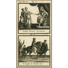 Esther devant Assuérus. Triomphe de Mardochée.