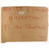 Service d'ordre - Inscriptions.