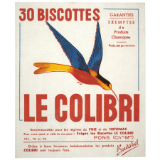 Buvard publicitaire. Biscottes Le Colibri.