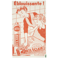 Buvard publicitaire. Pâte Éclair Acier.