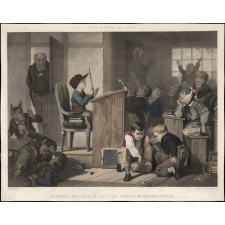 Attends ! polisson je vais t'en donner du maitre d'école