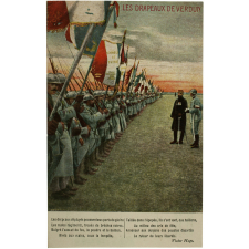 Bon point patriotique -La patrie à l'école- Les drapeaux de Verdun