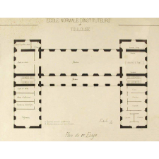 Ecole Normale d'Instituteurs de Toulouse. Plan du 1er Etage.
