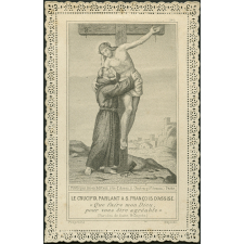 Image religieuse. Le crucifix parlant à S. François d'Assise. 