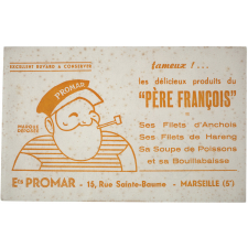 Buvard publicitaire. Les délicieux produits du Père François.