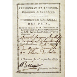 Ex-praemio . Pensionnat de Tournon. Département de l'Ardèche.