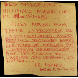 Des Manœuvres militaires auront lieu du 11 au 17 mars…