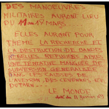 Des Manœuvres militaires auront lieu du 11 au 17 mars…