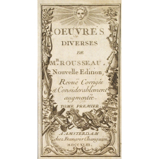 Page de titre. Oeuvres de J. J. Rousseau. 
